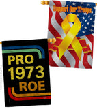 Pro 1973 Roe - Support Inspirational Horizontal Impressions Decorative Flags HG190161 Made In USA