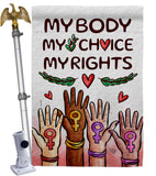 My Choice My Right - Support Inspirational Horizontal Impressions Decorative Flags HG190156 Made In USA