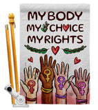 My Choice My Right - Support Inspirational Horizontal Impressions Decorative Flags HG190156 Made In USA