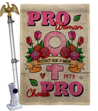 Pro Women - Support Inspirational Horizontal Impressions Decorative Flags HG190157 Made In USA