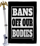 Bans Off Our Bodies - Support Inspirational Horizontal Impressions Decorative Flags HG190160 Made In USA