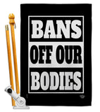 Bans Off Our Bodies - Support Inspirational Horizontal Impressions Decorative Flags HG190160 Made In USA