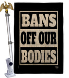 Bans Off Our Bodies - Support Inspirational Horizontal Impressions Decorative Flags HG190160 Made In USA