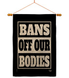 Bans Off Our Bodies - Support Inspirational Horizontal Impressions Decorative Flags HG190160 Made In USA