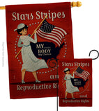Reproductive Rights - Support Inspirational Horizontal Impressions Decorative Flags HG130397 Made In USA