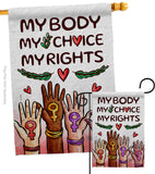 My Choice My Right - Support Inspirational Horizontal Impressions Decorative Flags HG190156 Made In USA