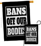 Bans Off Our Bodies - Support Inspirational Horizontal Impressions Decorative Flags HG190160 Made In USA