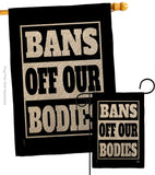 Bans Off Our Bodies - Support Inspirational Horizontal Impressions Decorative Flags HG190160 Made In USA