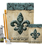 Flower De Luce - Fleur De Lys Interests Vertical Impressions Decorative Flags HG118003 Made In USA