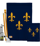 Midwest French American - Fleur De Lys Interests Vertical Impressions Decorative Flags HG118004 Made In USA