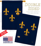 Midwest French American - Fleur De Lys Interests Vertical Impressions Decorative Flags HG118004 Made In USA