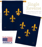 Midwest French American - Fleur De Lys Interests Vertical Impressions Decorative Flags HG118004 Made In USA