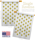 Royal French - Fleur De Lys Interests Vertical Impressions Decorative Flags HG118005 Made In USA