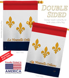 New Orleans - Fleur De Lys Interests Vertical Impressions Decorative Flags HG118006 Made In USA