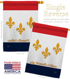 New Orleans - Fleur De Lys Interests Vertical Impressions Decorative Flags HG118006 Made In USA