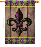 Fleur De Lys - Fleur De Lys Interests Vertical Impressions Decorative Flags HG192016 Made In USA