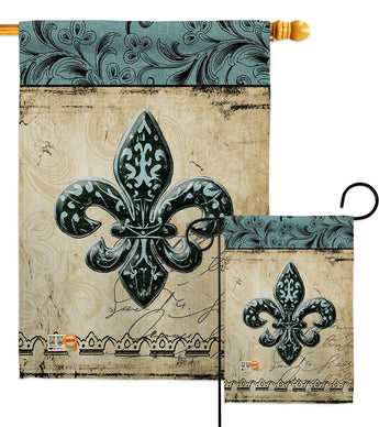 Flower De Luce - Fleur De Lys Interests Vertical Impressions Decorative Flags HG118003 Made In USA