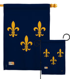 Midwest French American - Fleur De Lys Interests Vertical Impressions Decorative Flags HG118004 Made In USA