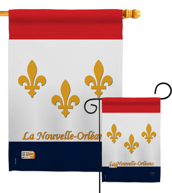 New Orleans - Fleur De Lys Interests Vertical Impressions Decorative Flags HG118006 Made In USA