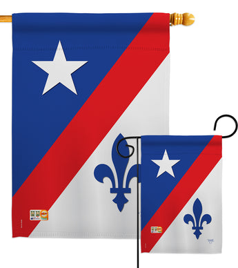 Franco American - Fleur De Lys Interests Vertical Impressions Decorative Flags HG118007 Made In USA