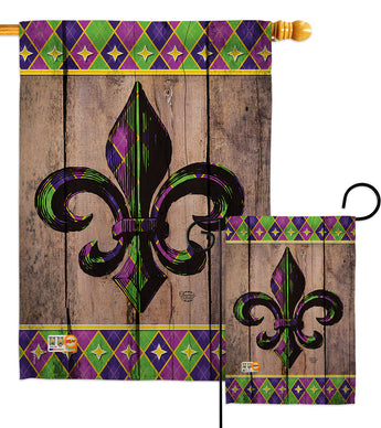 Fleur De Lys - Fleur De Lys Interests Vertical Impressions Decorative Flags HG192016 Made In USA