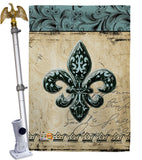 Flower De Luce - Fleur De Lys Interests Vertical Impressions Decorative Flags HG118003 Made In USA