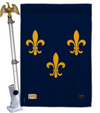 Midwest French American - Fleur De Lys Interests Vertical Impressions Decorative Flags HG118004 Made In USA