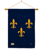 Midwest French American - Fleur De Lys Interests Vertical Impressions Decorative Flags HG118004 Made In USA