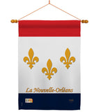 New Orleans - Fleur De Lys Interests Vertical Impressions Decorative Flags HG118006 Made In USA