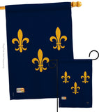 Midwest French American - Fleur De Lys Interests Vertical Impressions Decorative Flags HG118004 Made In USA