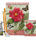 Double Dahlia - Floral Spring Vertical Impressions Decorative Flags HG104080 Made In USA