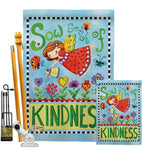 Sow Seeds of Kindness - Floral Spring Vertical Impressions Decorative Flags HG104088 Made In USA