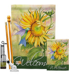 Sunflower with Hummingbird - Floral Spring Vertical Impressions Decorative Flags HG104095 Made In USA