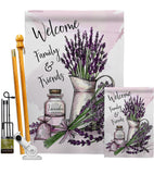 Lavender Welcome - Floral Spring Vertical Impressions Decorative Flags HG104106 Made In USA