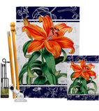 Orange Lilies - Floral Spring Vertical Impressions Decorative Flags HG104113 Made In USA