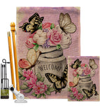 Butterflies Water Can - Floral Spring Vertical Impressions Decorative Flags HG104117 Made In USA