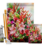 Tropical Bouquet - Floral Spring Vertical Impressions Decorative Flags HG104122 Made In USA