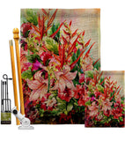 Tropical Bouquet - Floral Spring Vertical Impressions Decorative Flags HG104122 Made In USA