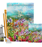 Blossom Garden - Floral Spring Vertical Impressions Decorative Flags HG104132 Made In USA