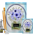 Blue Poppy - Floral Spring Vertical Impressions Decorative Flags HG104141 Made In USA
