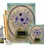 Blue Poppy - Floral Spring Vertical Impressions Decorative Flags HG104141 Made In USA