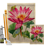 Lotus - Floral Garden Friends Vertical Impressions Decorative Flags HG104150 Made In USA