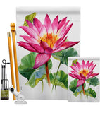 Lotus - Floral Garden Friends Vertical Impressions Decorative Flags HG104150 Made In USA