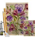 Alpine Violet Bouquet - Floral Garden Friends Vertical Impressions Decorative Flags HG104151 Made In USA
