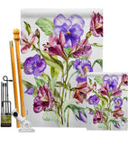 Alpine Violet Bouquet - Floral Garden Friends Vertical Impressions Decorative Flags HG104151 Made In USA