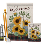 Welcome Sunflower - Floral Spring Vertical Impressions Decorative Flags HG137282 Made In USA