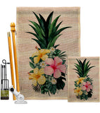 Tropical Pineapple - Floral Spring Vertical Impressions Decorative Flags HG137565 Made In USA