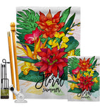 Summer Floral - Floral Spring Vertical Impressions Decorative Flags HG192650 Made In USA