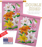 Lilies - Floral Spring Vertical Impressions Decorative Flags HG104075 Made In USA