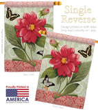 Double Dahlia - Floral Spring Vertical Impressions Decorative Flags HG104080 Made In USA